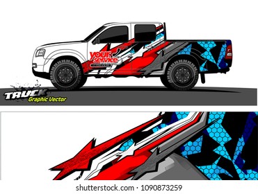 
truck wrap design vector. abstract background for vehicle vinyl branding