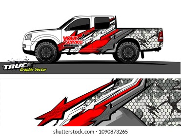 
truck wrap design vector. abstract background for vehicle vinyl branding