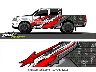 
truck wrap design vector. abstract background for vehicle vinyl branding