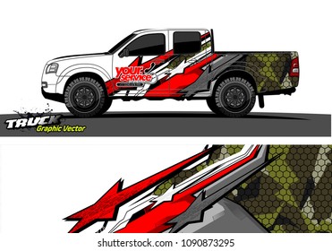 
truck wrap design vector. abstract background for vehicle vinyl branding
