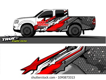 
truck wrap design vector. abstract background for vehicle vinyl branding