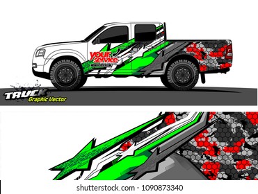 
truck wrap design vector. abstract background for vehicle vinyl branding