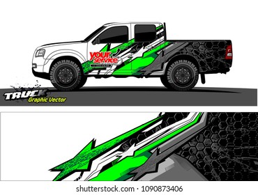 
truck wrap design vector. abstract background for vehicle vinyl branding