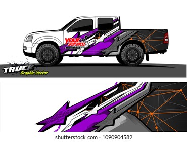 
truck wrap design vector. abstract background for vehicle vinyl branding
