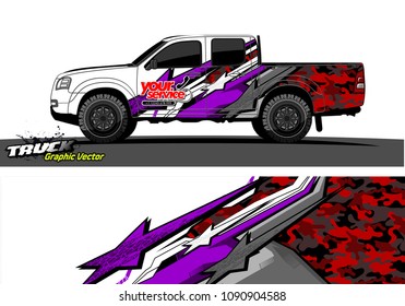 
truck wrap design vector. abstract background for vehicle vinyl branding