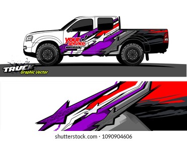 
truck wrap design vector. abstract background for vehicle vinyl branding