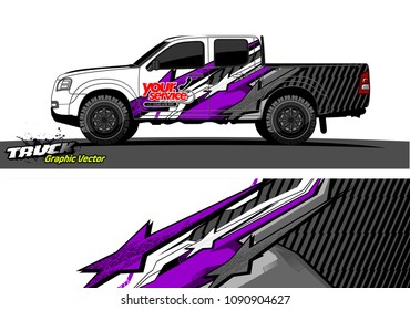 
truck wrap design vector. abstract background for vehicle vinyl branding