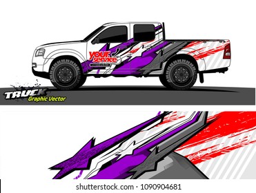 
truck wrap design vector. abstract background for vehicle vinyl branding