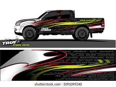 truck wrap design vector. abstract background for vehicle vinyl branding