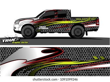 truck wrap design vector. abstract background for vehicle vinyl branding