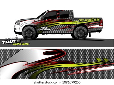 truck wrap design vector. abstract background for vehicle vinyl branding