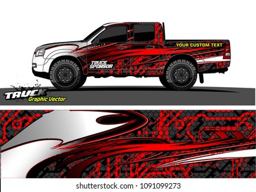 truck wrap design vector. abstract background for vehicle vinyl branding