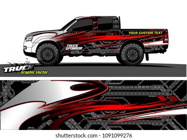 truck wrap design vector. abstract background for vehicle vinyl branding