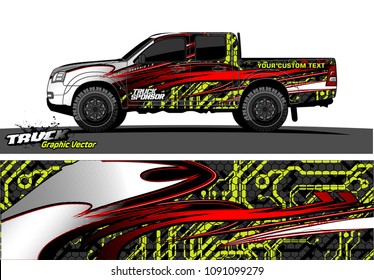 truck wrap design vector. abstract background for vehicle vinyl branding