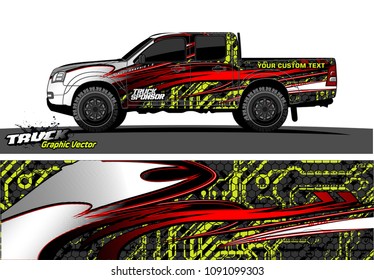 truck wrap design vector. abstract background for vehicle vinyl branding