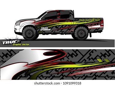 truck wrap design vector. abstract background for vehicle vinyl branding