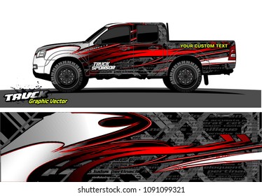 truck wrap design vector. abstract background for vehicle vinyl branding