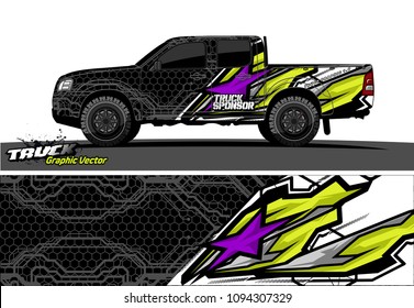 truck wrap design vector. abstract background for vehicle vinyl branding