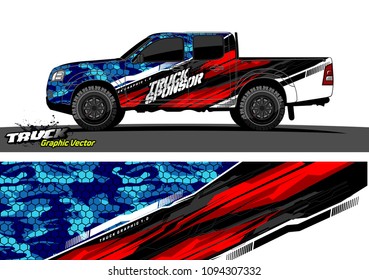 truck wrap design vector. abstract background for vehicle vinyl branding