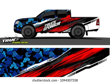 truck wrap design vector. abstract background for vehicle vinyl branding