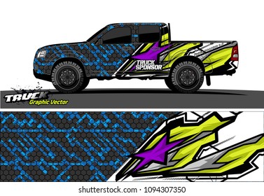 truck wrap design vector. abstract background for vehicle vinyl branding