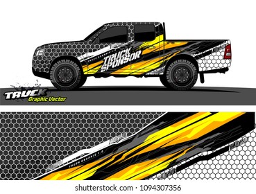 truck wrap design vector. abstract background for vehicle vinyl branding