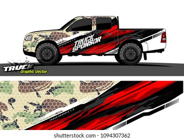 truck wrap design vector. abstract background for vehicle vinyl branding