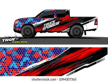 truck wrap design vector. abstract background for vehicle vinyl branding