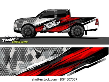 truck wrap design vector. abstract background for vehicle vinyl branding