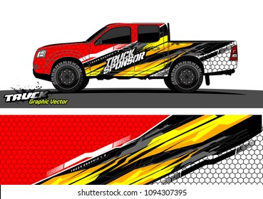 truck wrap design vector. abstract background for vehicle vinyl branding