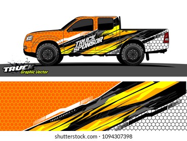 truck wrap design vector. abstract background for vehicle vinyl branding