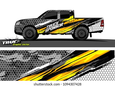 truck wrap design vector. abstract background for vehicle vinyl branding