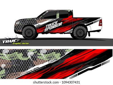 truck wrap design vector. abstract background for vehicle vinyl branding