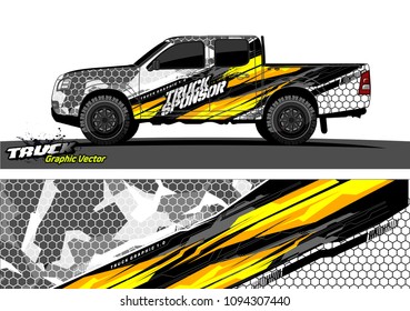 truck wrap design vector. abstract background for vehicle vinyl branding