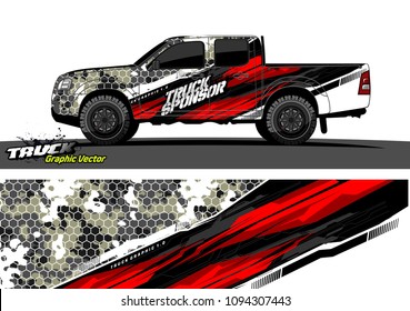 truck wrap design vector. abstract background for vehicle vinyl branding