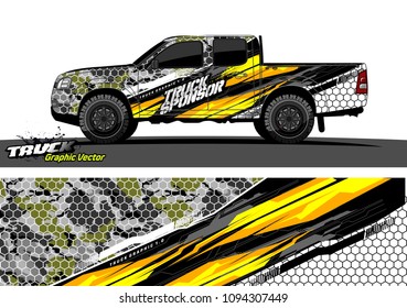 truck wrap design vector. abstract background for vehicle vinyl branding