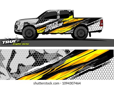 truck wrap design vector. abstract background for vehicle vinyl branding