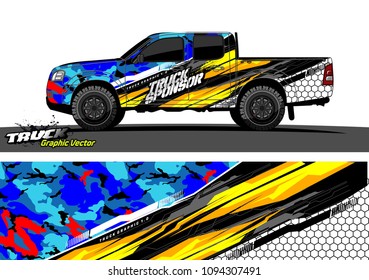truck wrap design vector. abstract background for vehicle vinyl branding