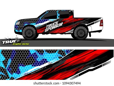 truck wrap design vector. abstract background for vehicle vinyl branding