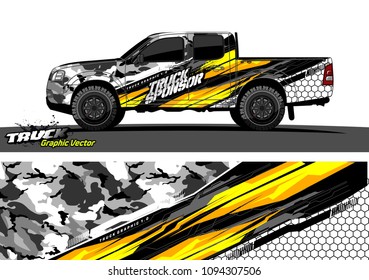 truck wrap design vector. abstract background for vehicle vinyl branding