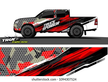 truck wrap design vector. abstract background for vehicle vinyl branding
