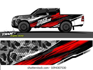 truck wrap design vector. abstract background for vehicle vinyl branding