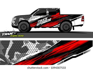 truck wrap design vector. abstract background for vehicle vinyl branding
