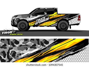 truck wrap design vector. abstract background for vehicle vinyl branding