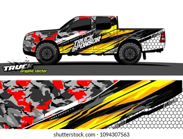 truck wrap design vector. abstract background for vehicle vinyl branding
