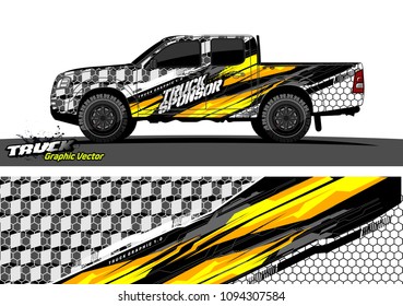 truck wrap design vector. abstract background for vehicle vinyl branding