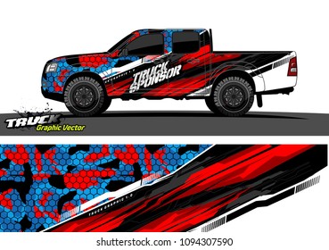 truck wrap design vector. abstract background for vehicle vinyl branding