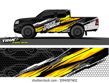 truck wrap design vector. abstract background for vehicle vinyl branding