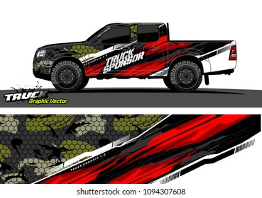 truck wrap design vector. abstract background for vehicle vinyl branding