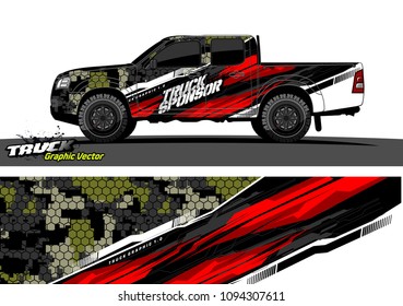 truck wrap design vector. abstract background for vehicle vinyl branding